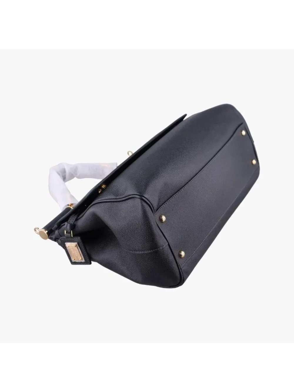 Dolce & Gabbana Sicily Black Leather Shoulder Bag